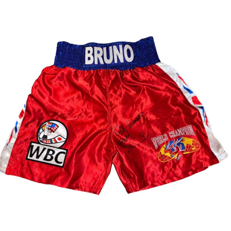 Frank Bruno Signed Shorts - Knockout Memorabilia