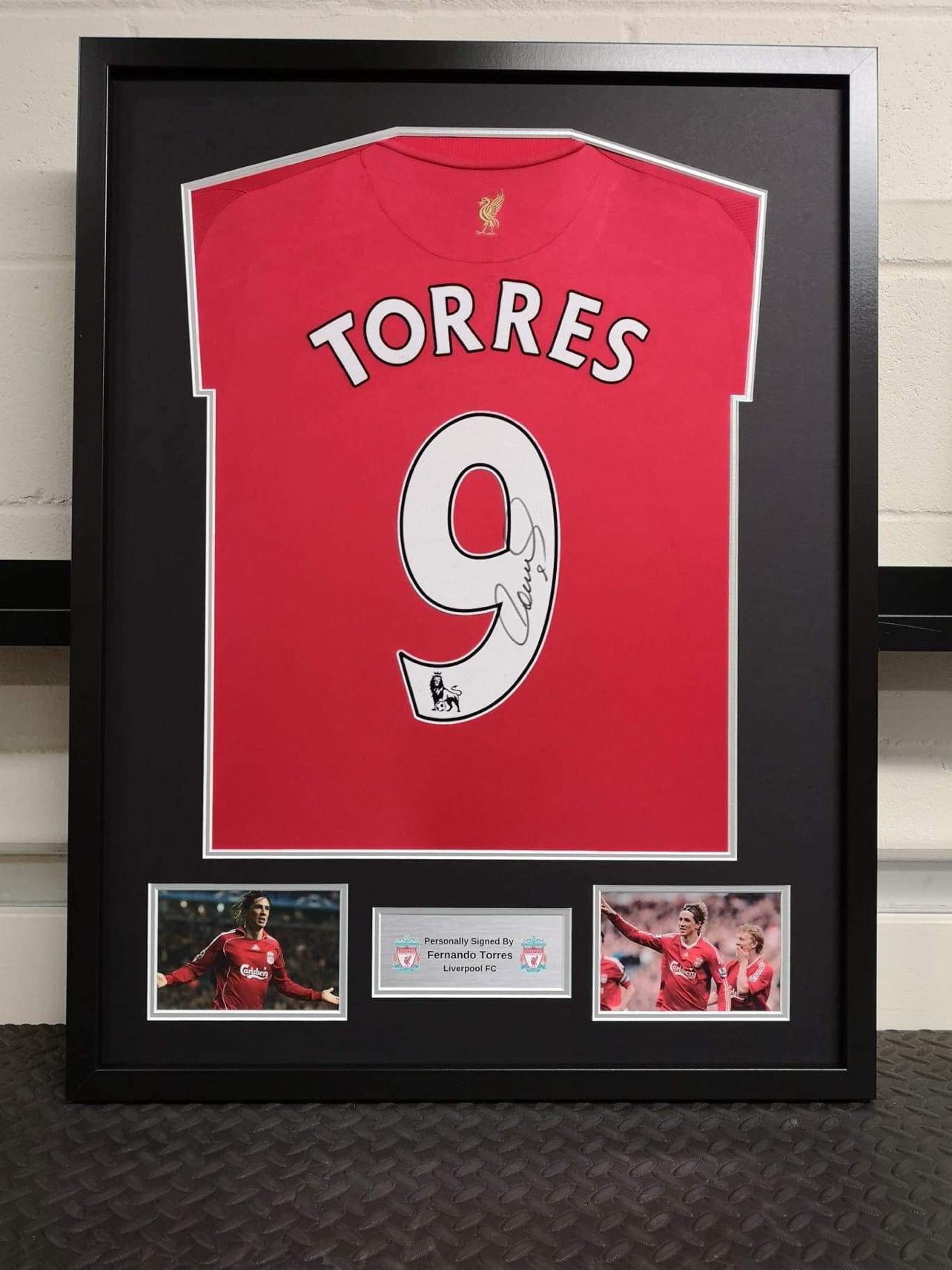 Framed & Signed Fernando Torres Liverpool Shirt - Knockout Memorabilia